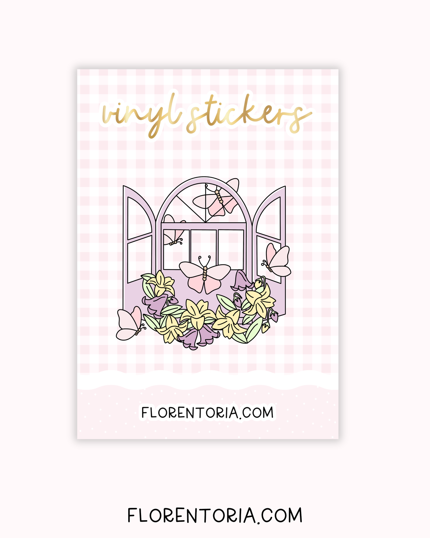 Butterfly Garden Vinyl Sticker