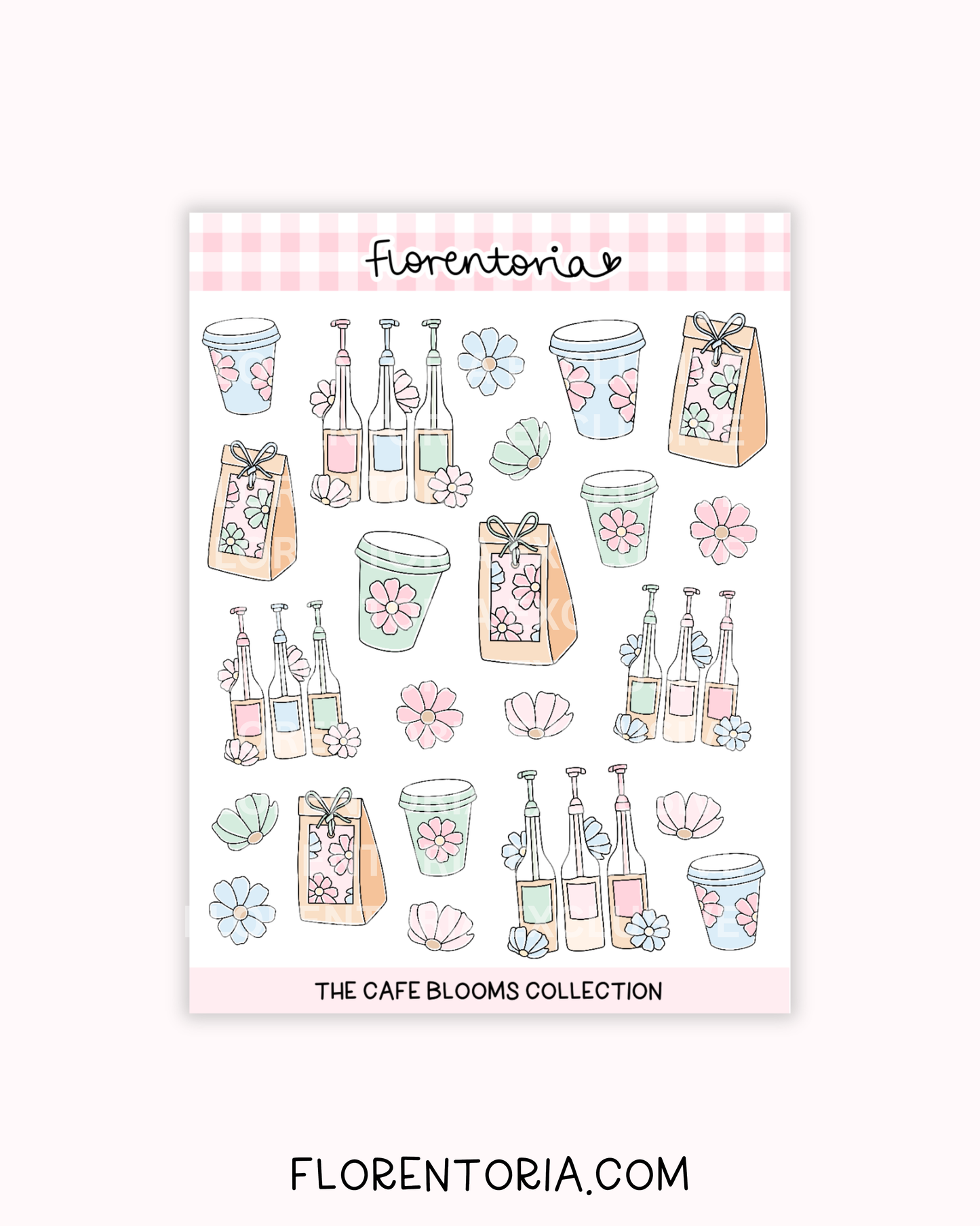 Cafe Blooms Sticker Sheet