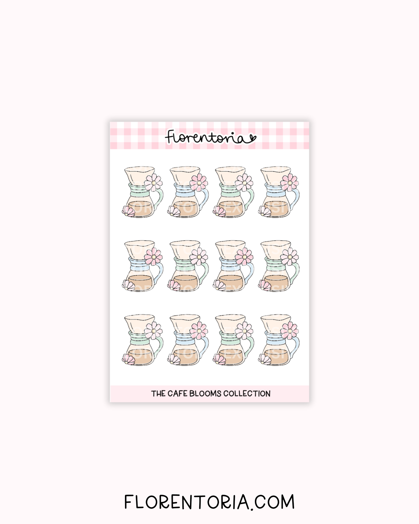 Cafe Blooms Sticker Sheet