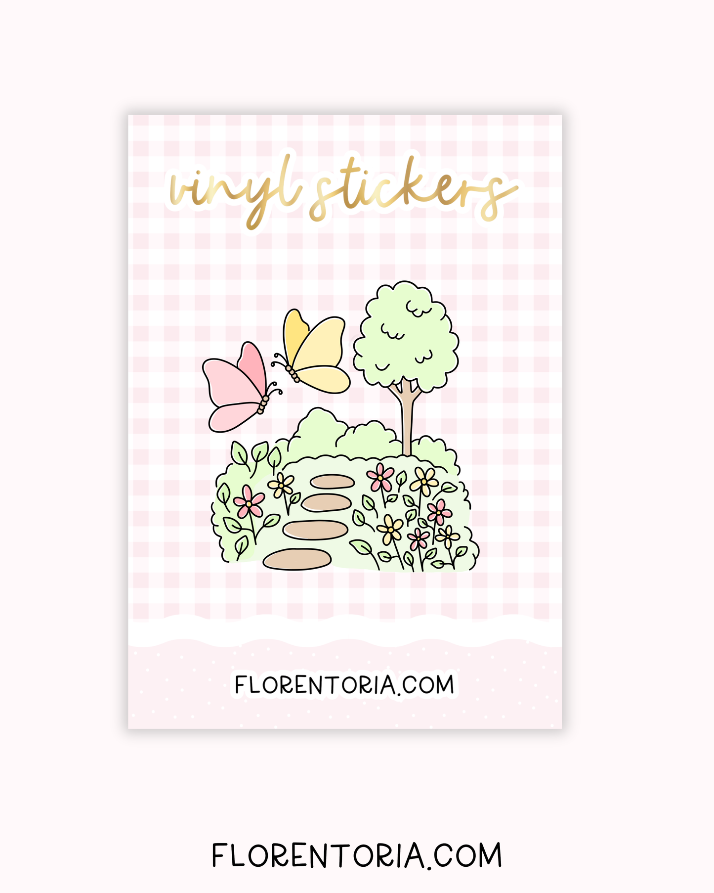 Butterfly Garden Vinyl Sticker