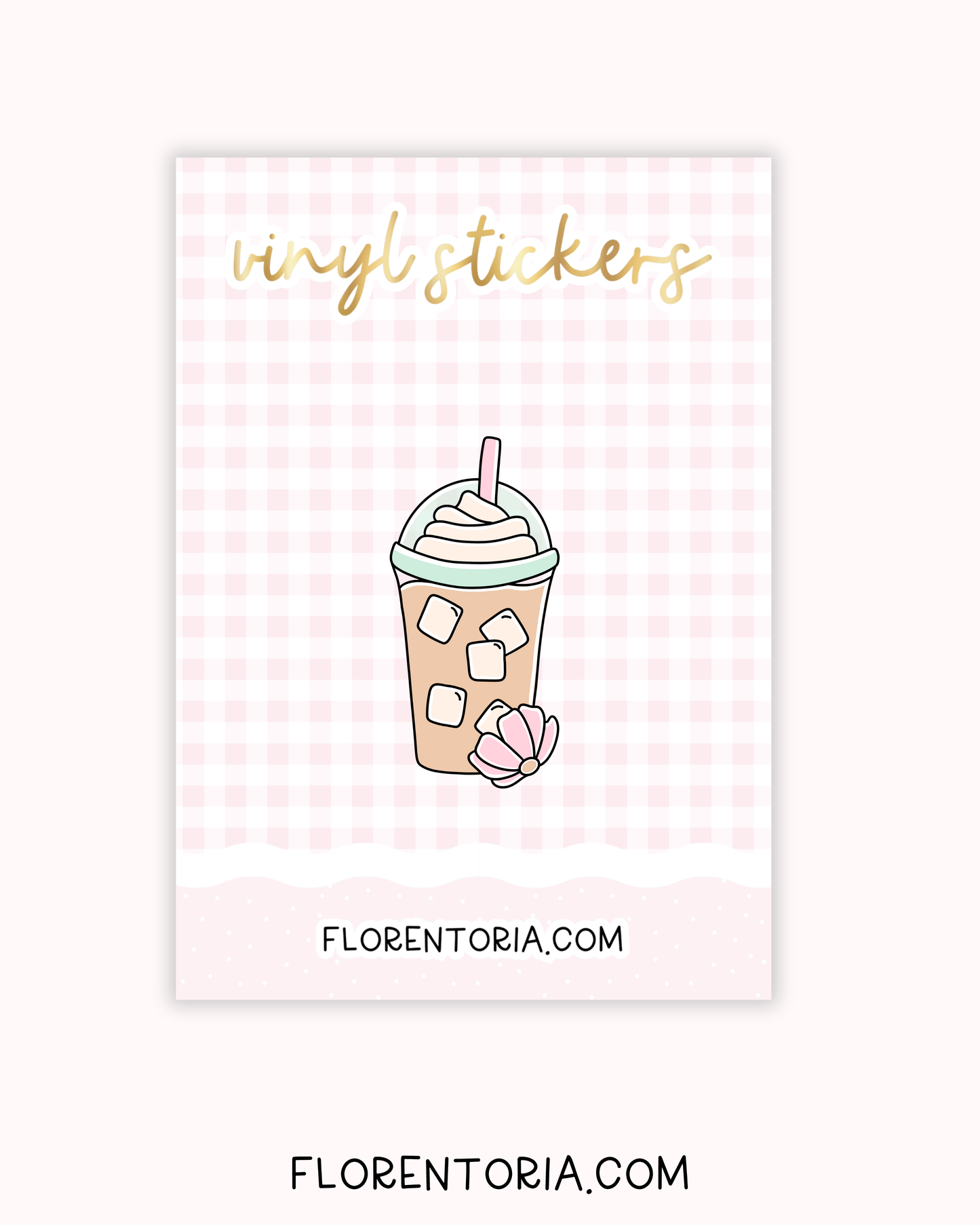 Cafe Blooms Vinyl Sticker