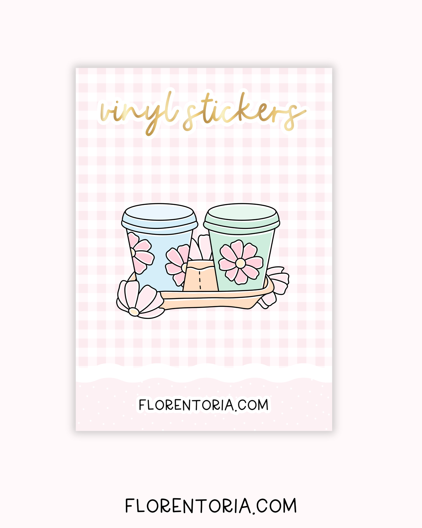 Cafe Blooms Vinyl Sticker