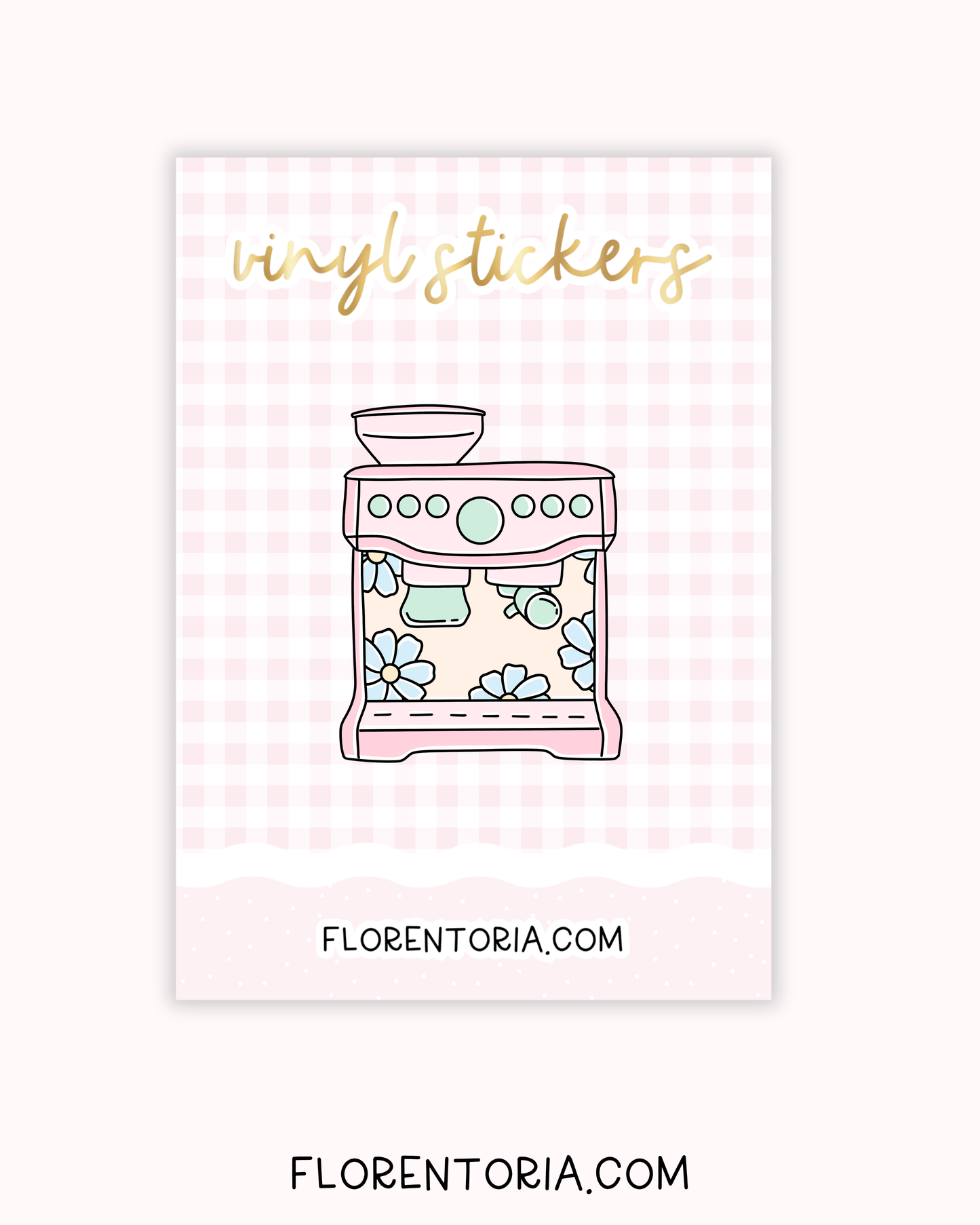 Cafe Blooms Vinyl Sticker