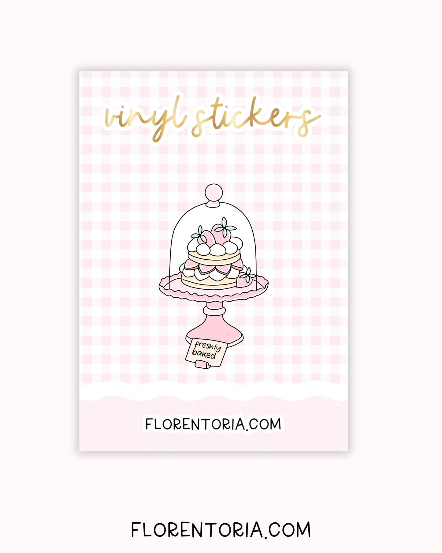 Cafe Blooms Vinyl Sticker