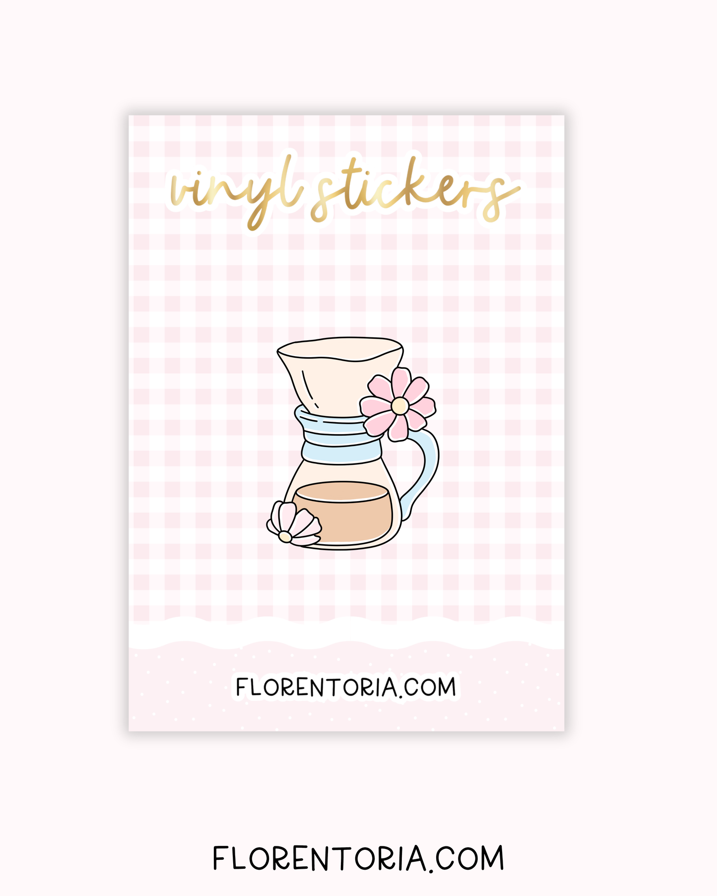 Cafe Blooms Vinyl Sticker
