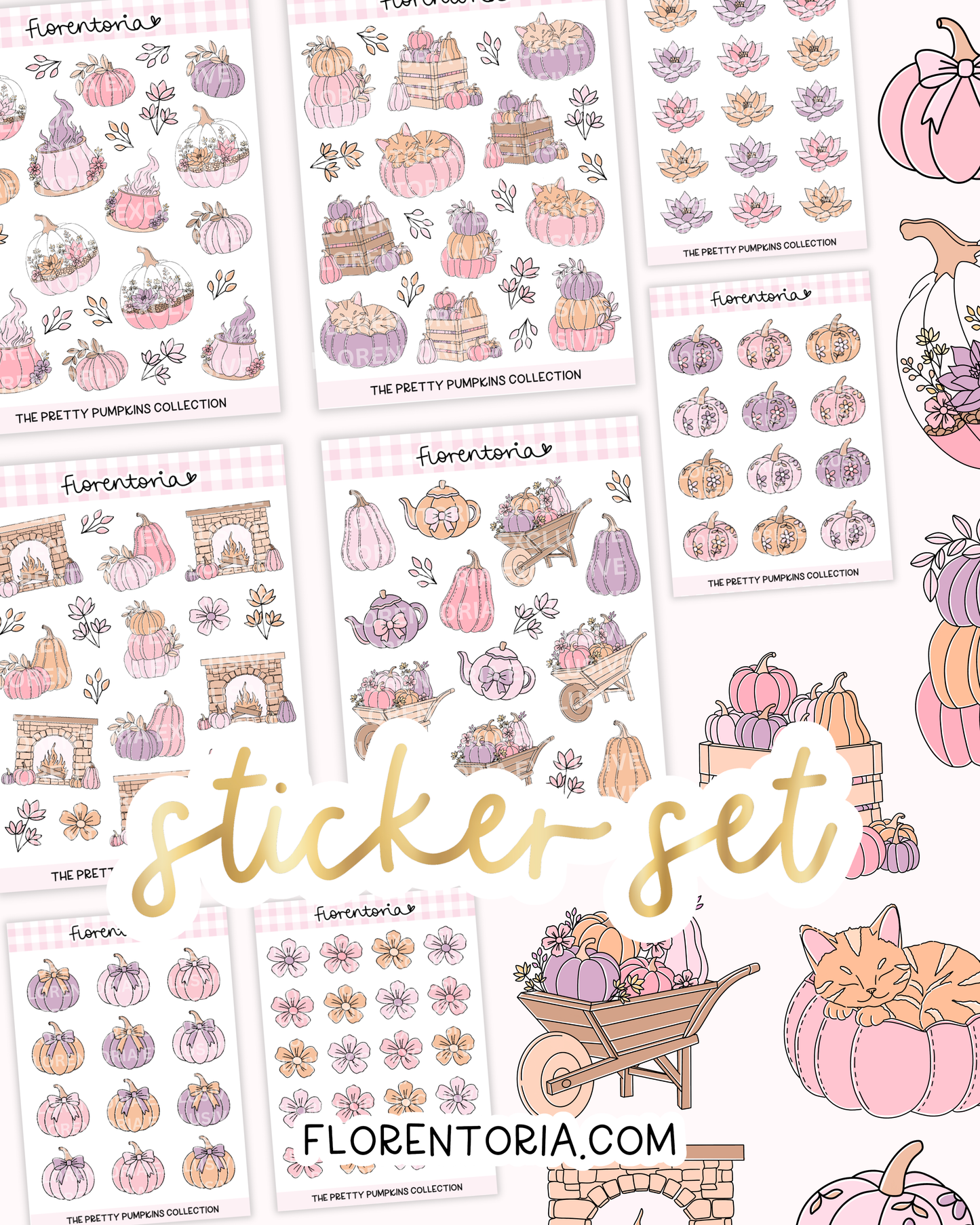 Pretty Pumpkins Sticker Set
