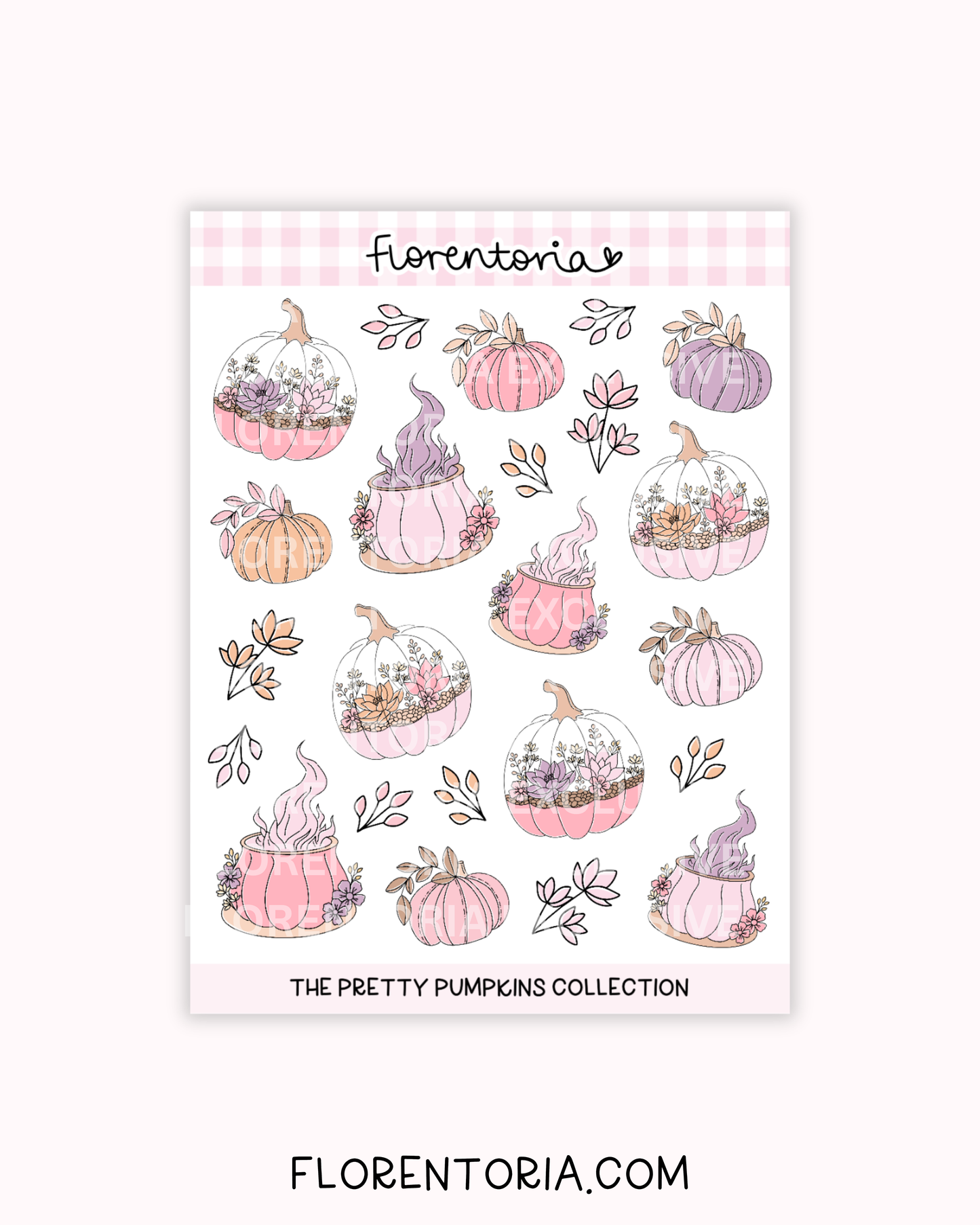 Pretty Pumpkins Sticker Sheet