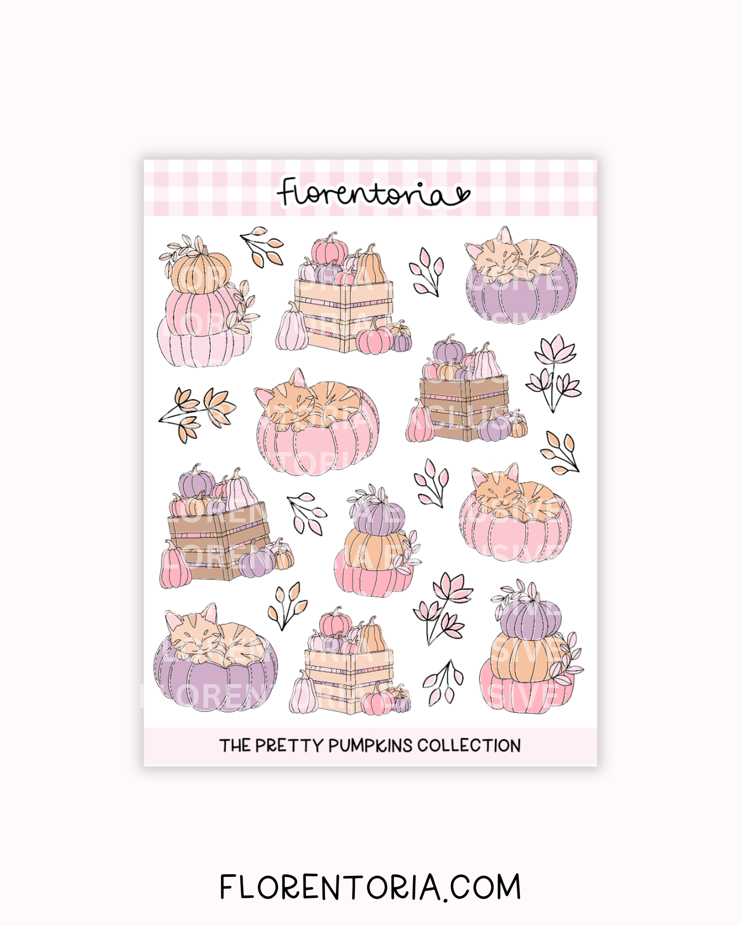 Pretty Pumpkins Sticker Sheet