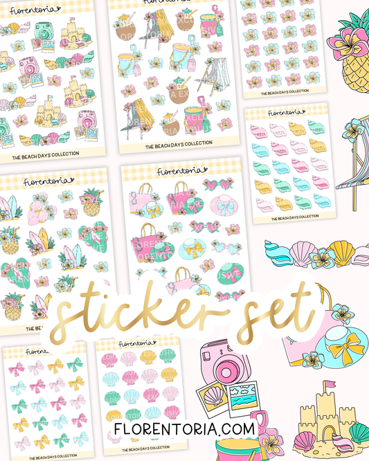Beach Days Sticker Set