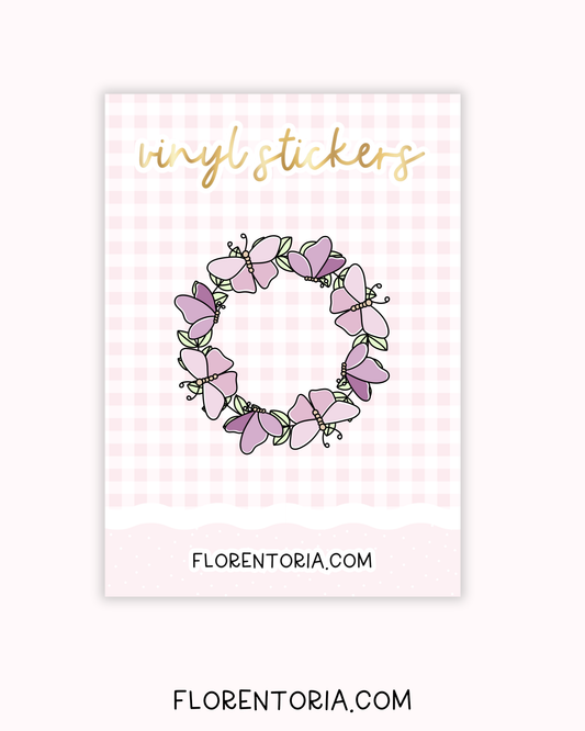 Butterfly Garden Vinyl Sticker