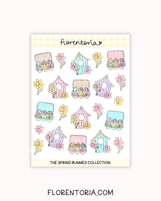 Spring Bunnies Sticker Sheet