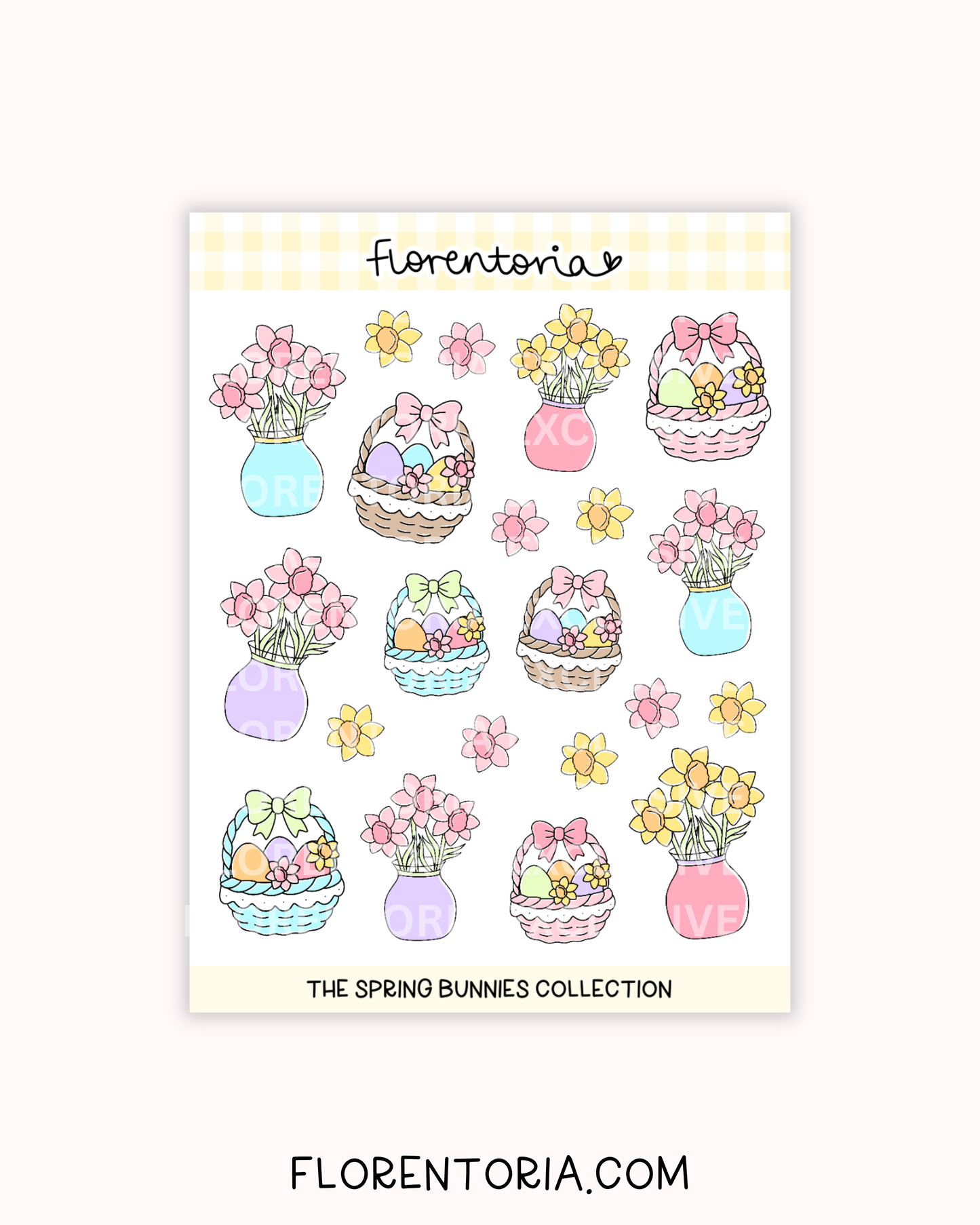 Spring Bunnies Sticker Sheet