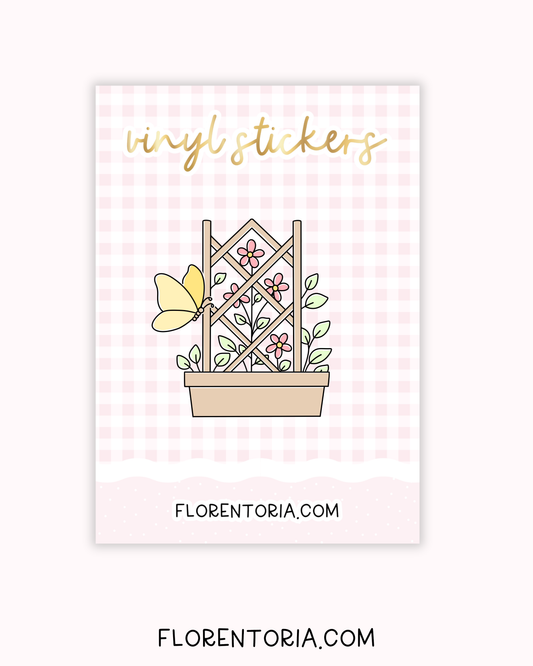 Butterfly Garden Vinyl Sticker