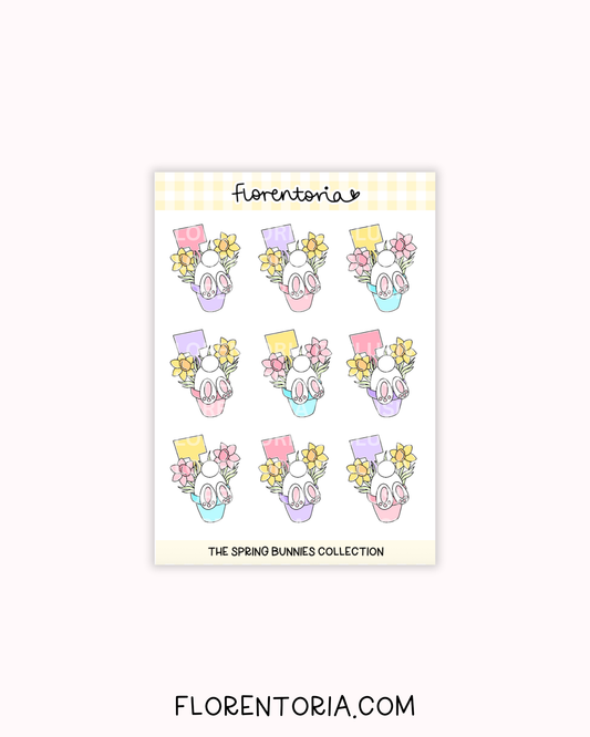 Spring Bunnies Sticker Sheet