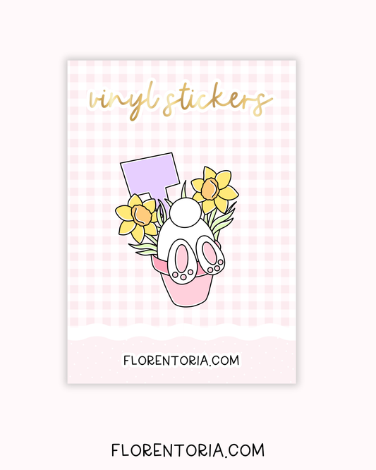 Spring Bunnies Vinyl Sticker