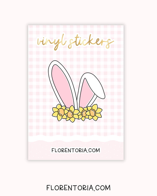 Spring Bunnies Vinyl Sticker