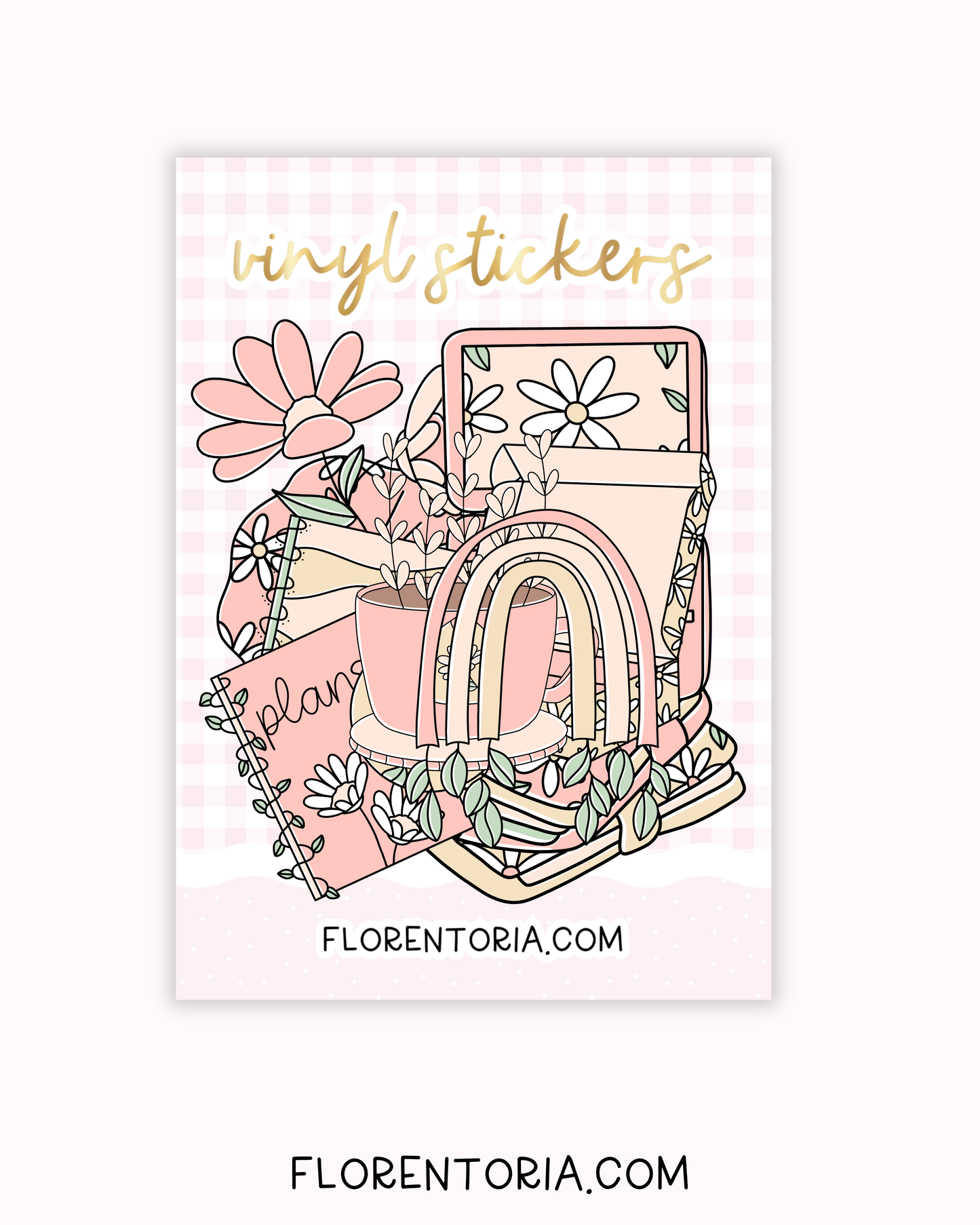 Daisies Set Of 8 Vinyl Stickers
