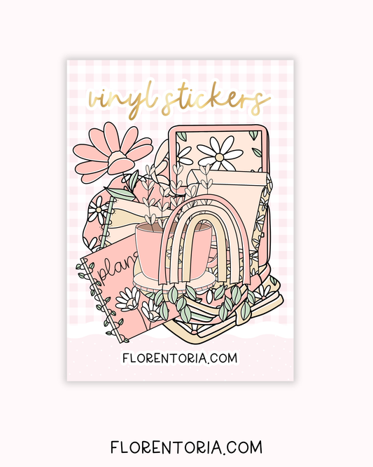 Daisies Set Of 8 Vinyl Stickers