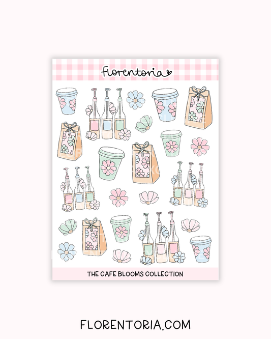 Cafe Blooms Sticker Sheet