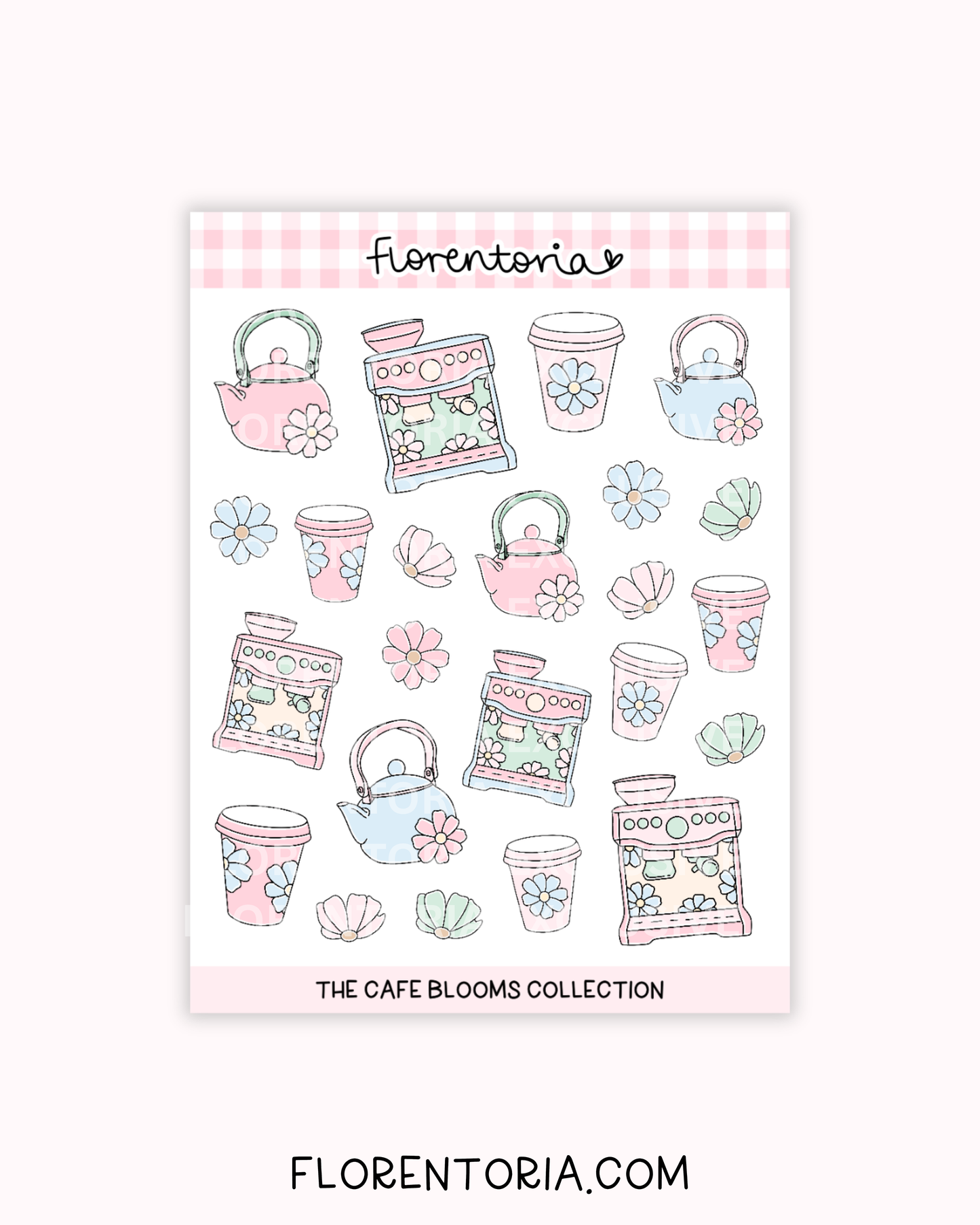 Cafe Blooms Sticker Sheet