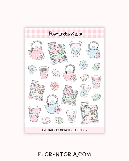 Cafe Blooms Sticker Sheet