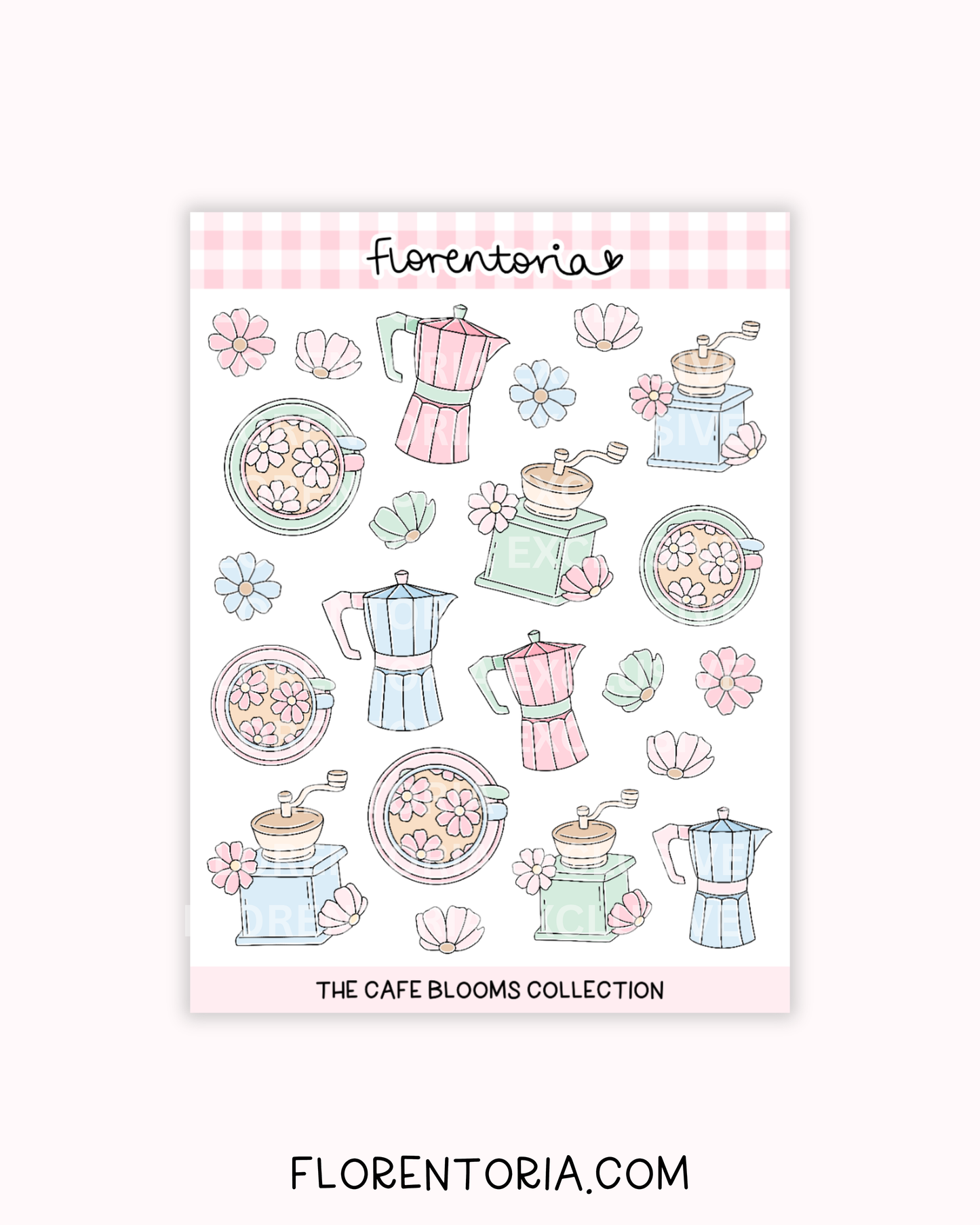 Cafe Blooms Sticker Sheet