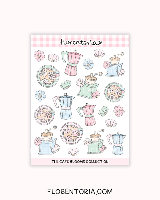 Cafe Blooms Sticker Sheet
