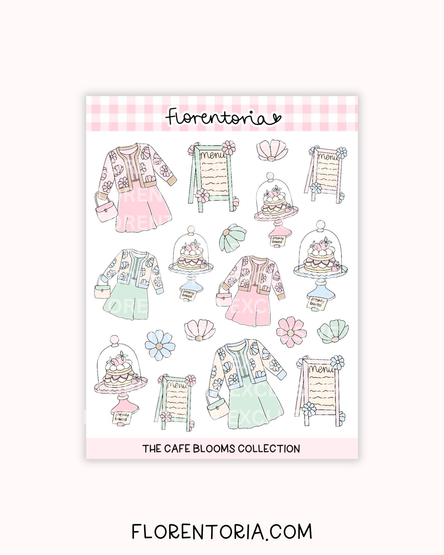 Cafe Blooms Sticker Sheet