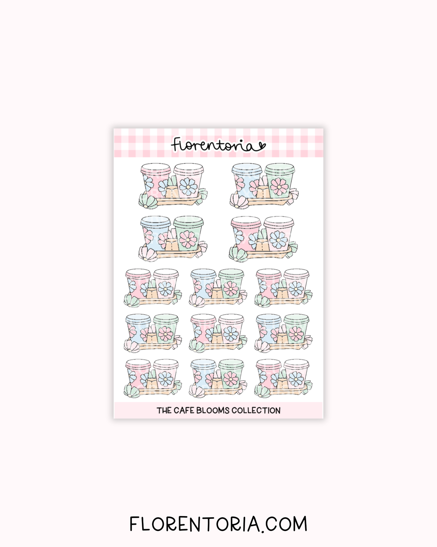 Cafe Blooms Sticker Sheet
