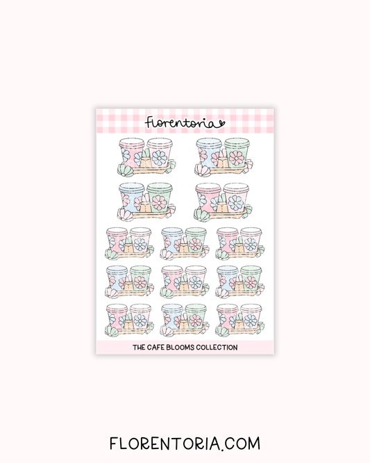 Cafe Blooms Sticker Sheet