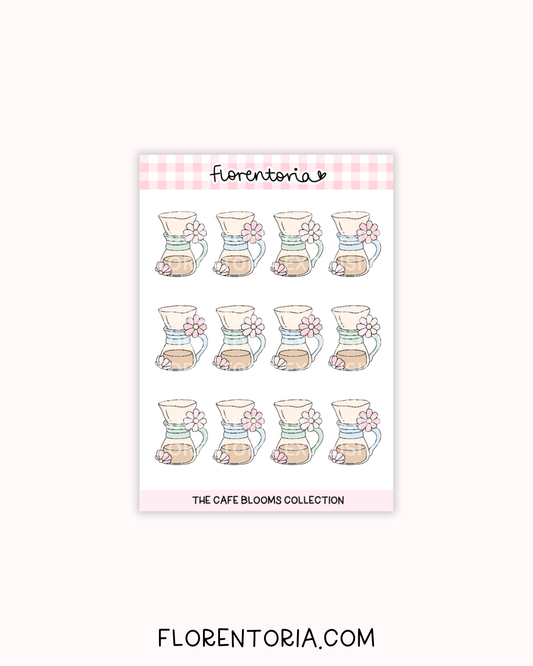 Cafe Blooms Sticker Sheet