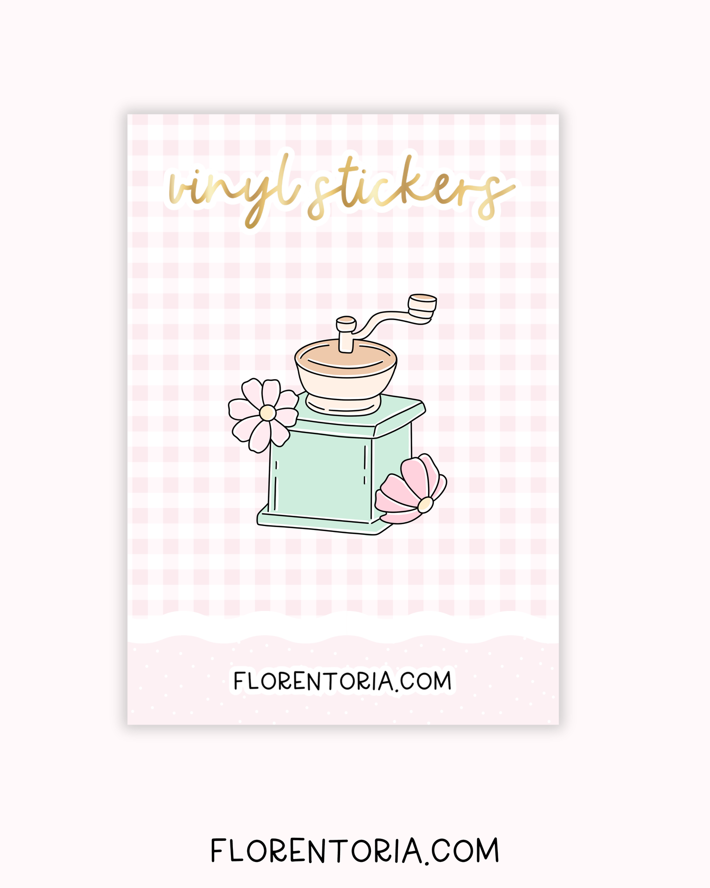 Cafe Blooms Vinyl Sticker