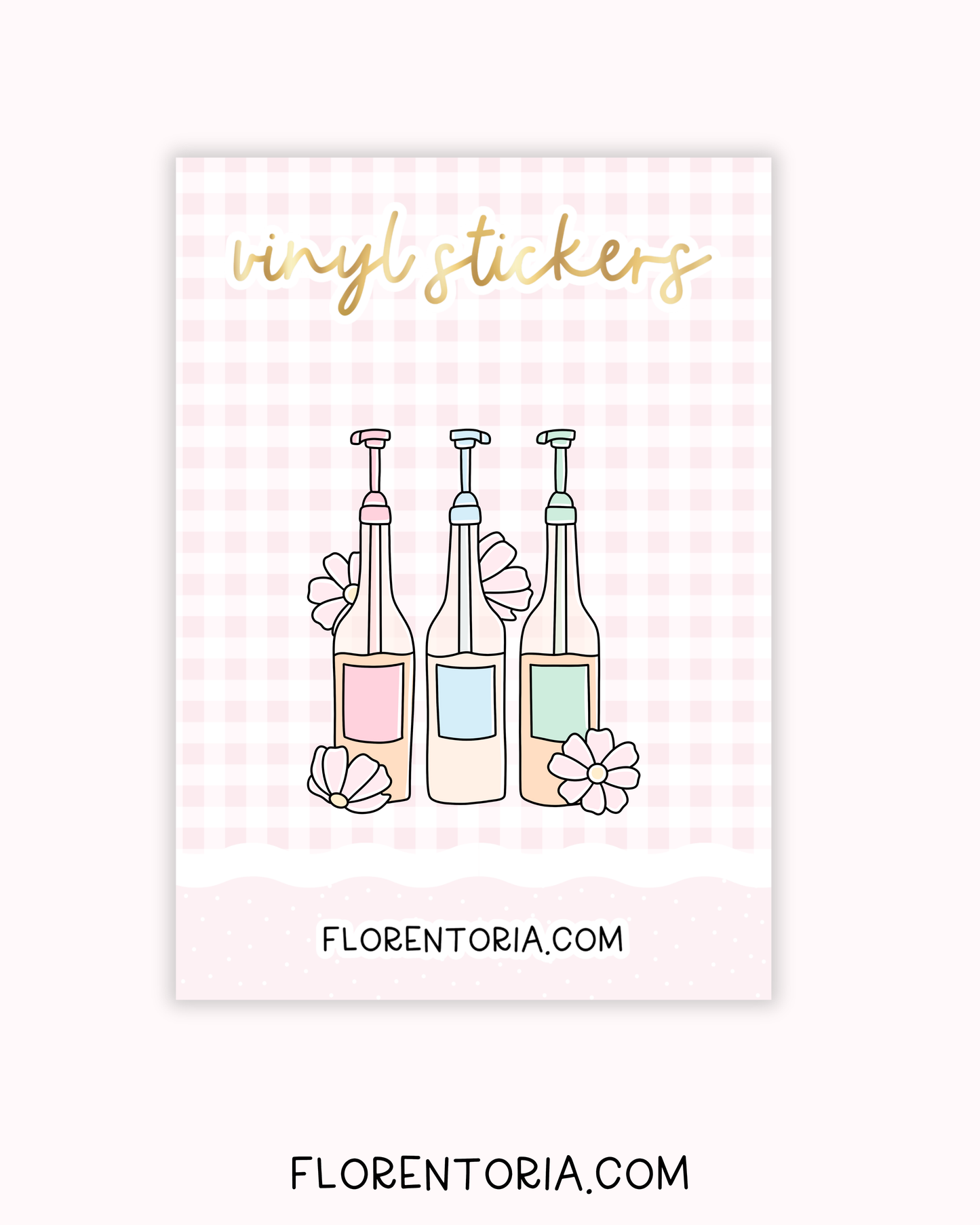 Cafe Blooms Vinyl Sticker