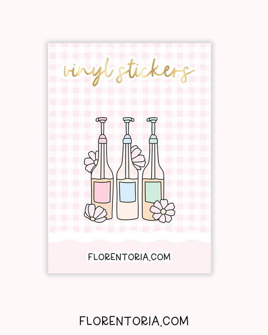 Cafe Blooms Vinyl Sticker