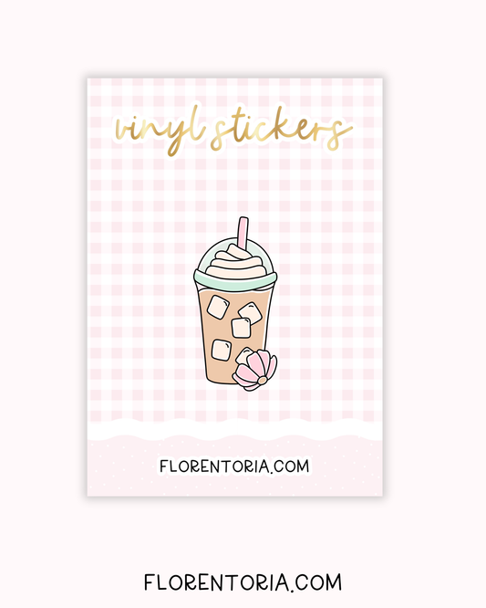 Cafe Blooms Vinyl Sticker