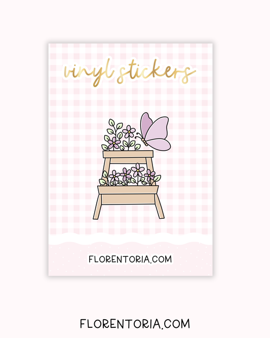 Butterfly Garden Vinyl Sticker