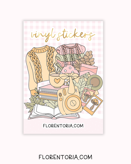 Sweater Weather Set Of 8 Vinyl Stickers