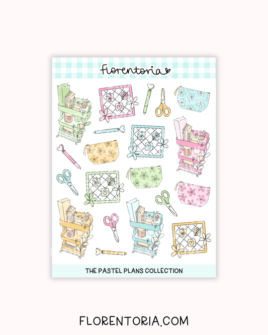 Pastel Plans Sticker Sheet