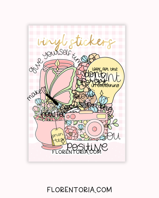 Create Set Of 8 Vinyl Stickers