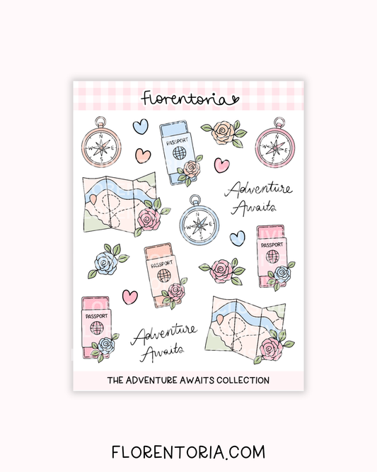 Adventure Awaits Sticker Sheet