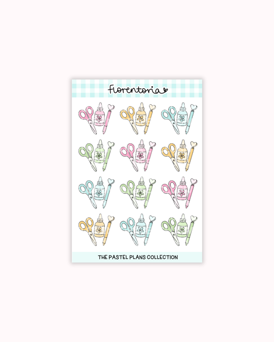 Pastel Plans Sticker Sheet