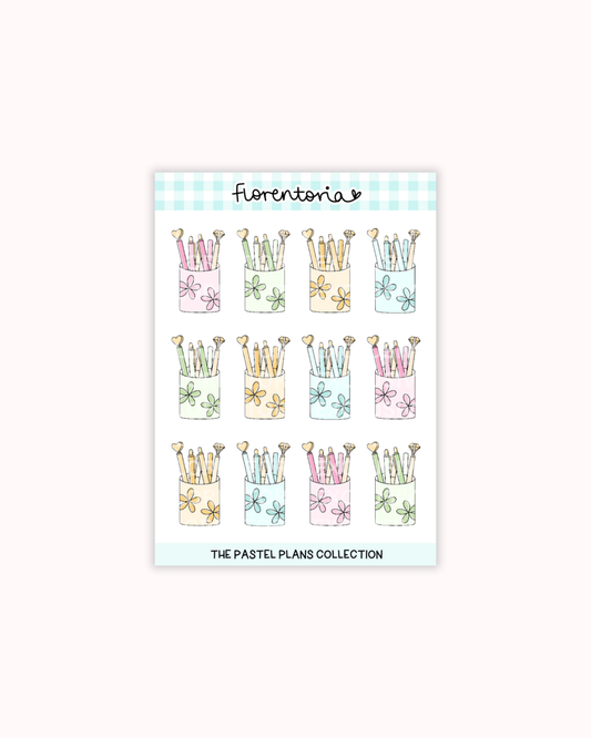 Pastel Plans Sticker Sheet