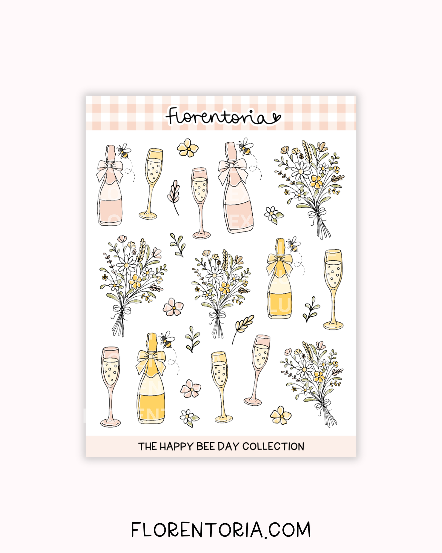 Happy Bee Day Sticker Sheet
