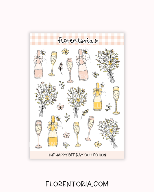 Happy Bee Day Sticker Sheet