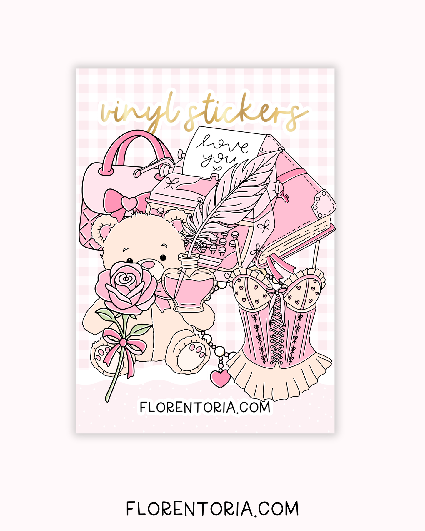 Coquette Set Of 8 Vinyl Stickers