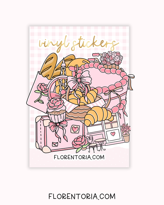 Patisserie Set Of 8 Vinyl Stickers