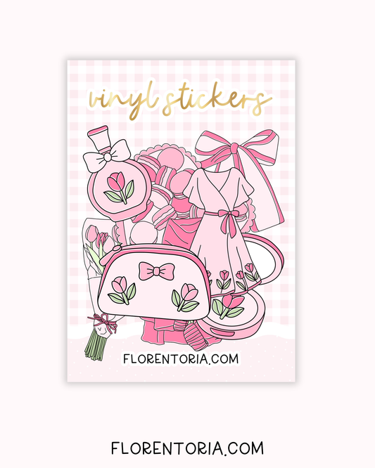 Tulips Set Of 8 Vinyl Stickers