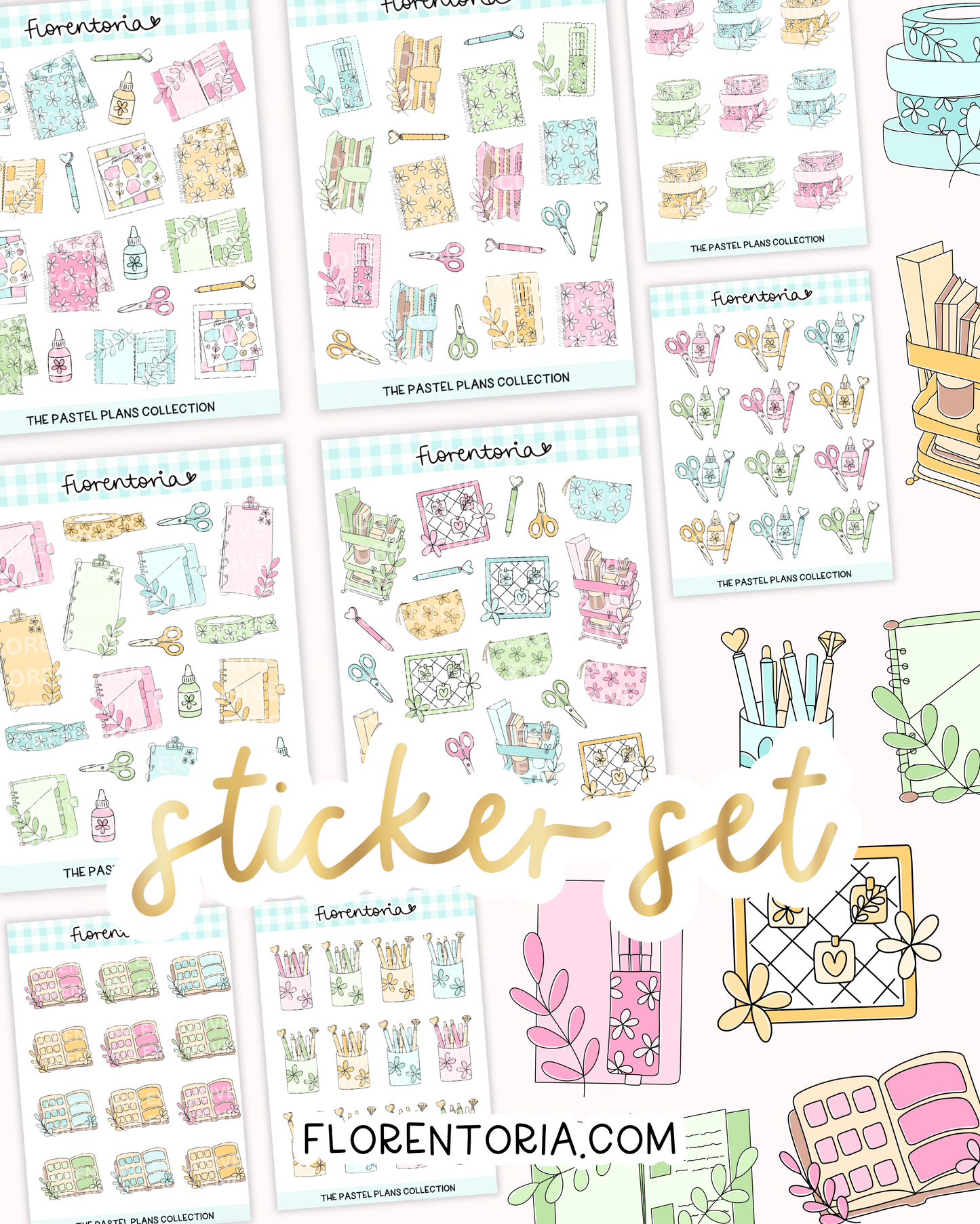Pastel Plans Sticker Set