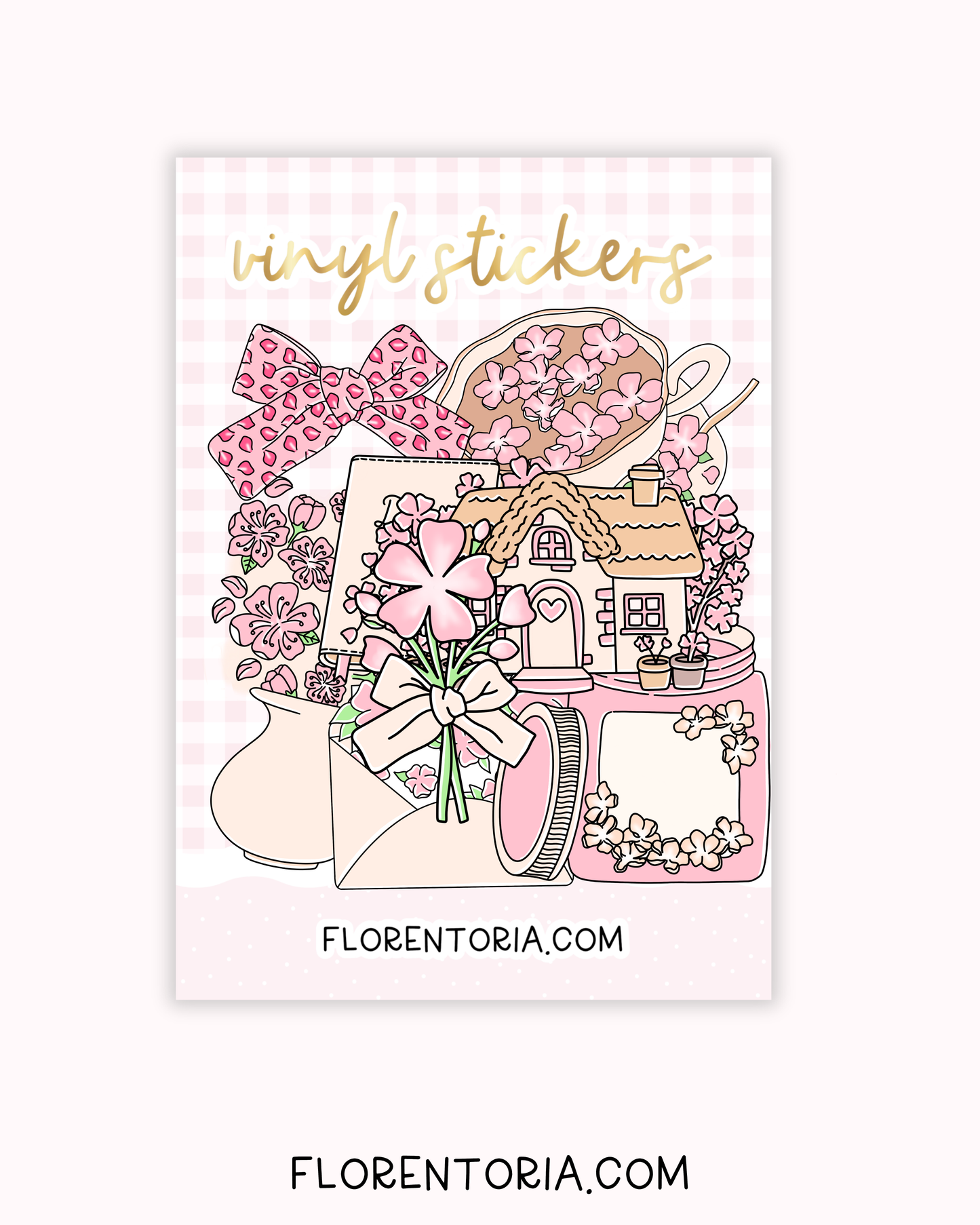 Cherry Blossom Set Of 8 Vinyl Stickers