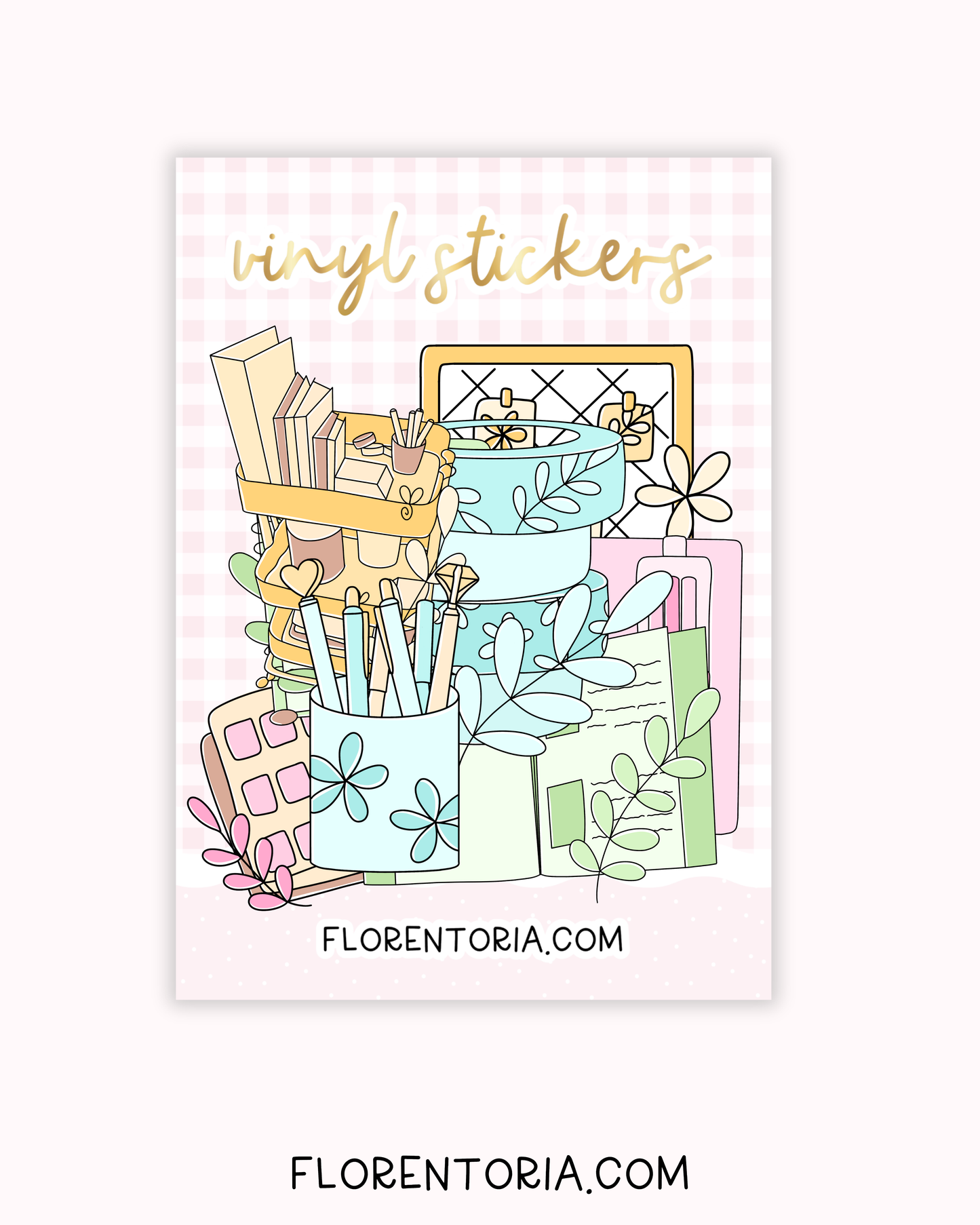 Pastel Plans Set Of 8 Vinyl Stickers